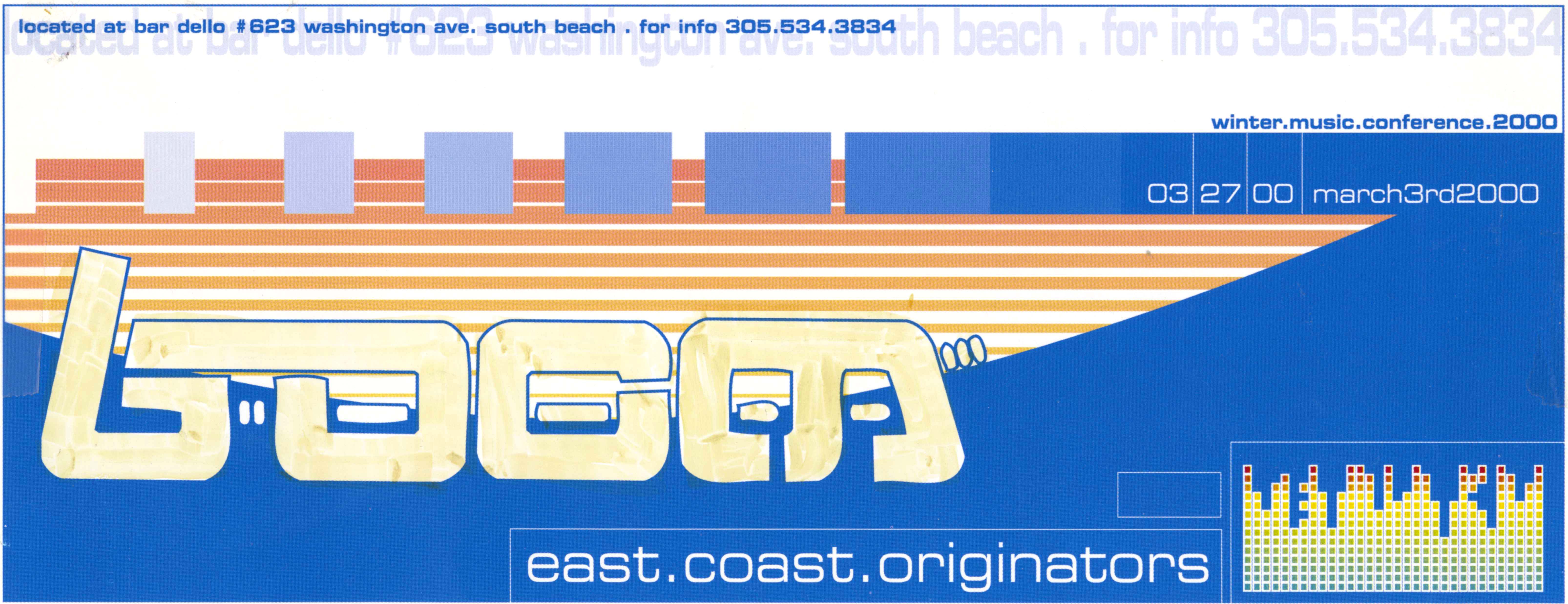 east.coast.originators, Loca - at Bar Dello - South Beach, FL - Mar 27, 2000