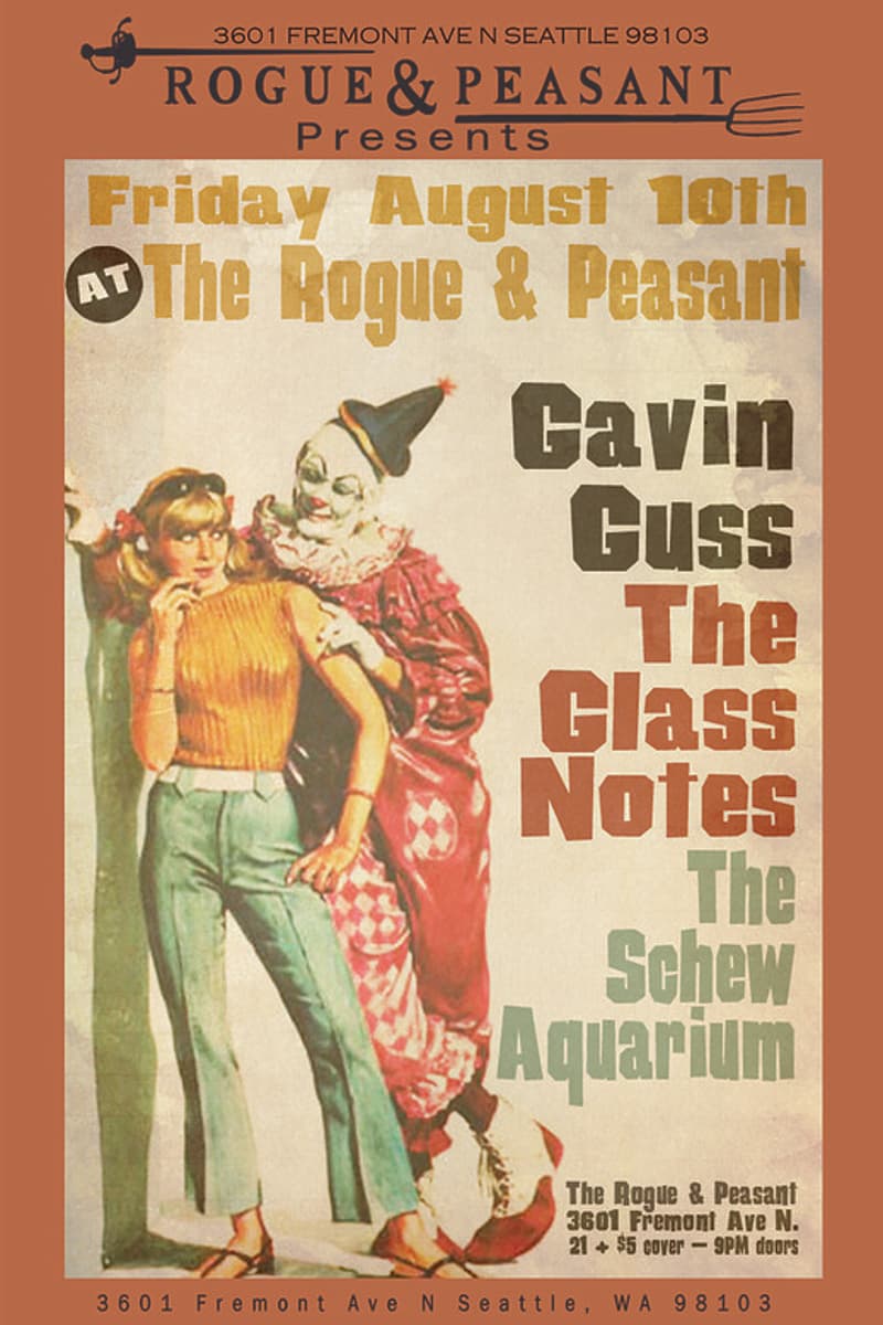 The Glass Notes, The Schew Aquarium, Gavin Guss - at The Rogue & Peasant - Seattle, WA - Aug 10, 2012