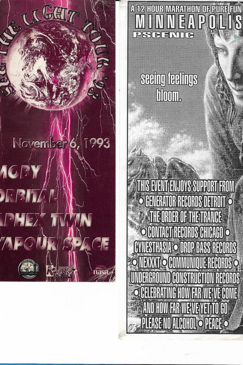 Orbital, Aphex Twin, Moby, Vapour Space - at PSCenic - Minneapolis, MN - Nov 6, 1993