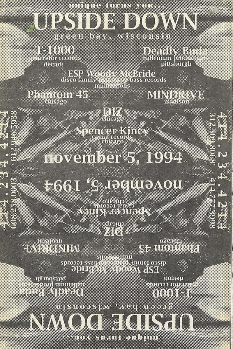 Phantom 45, Diz, T-1000, ESP Woody McBride, Mindrive - at Upside Down - Green Bay, WI - Nov 5, 1994