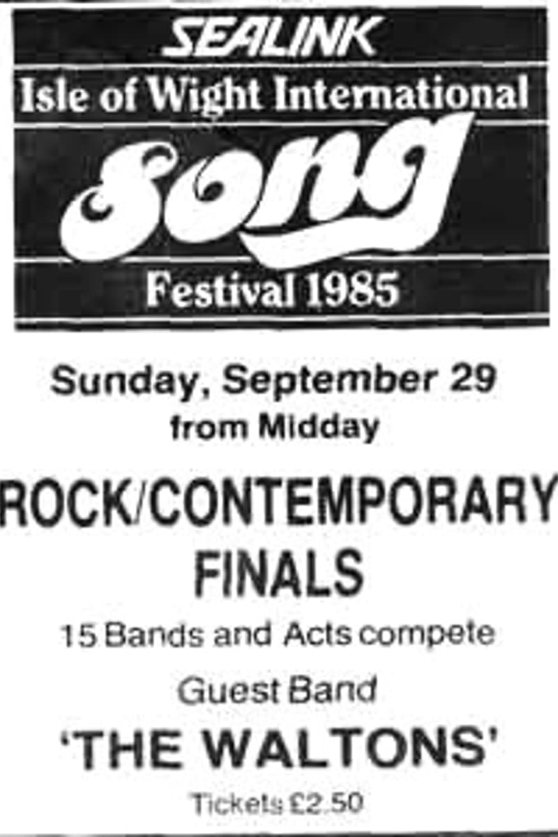 The Waltons - at Isle of Wight International Song Festival - Isle of Wight - Sep 29, 1985