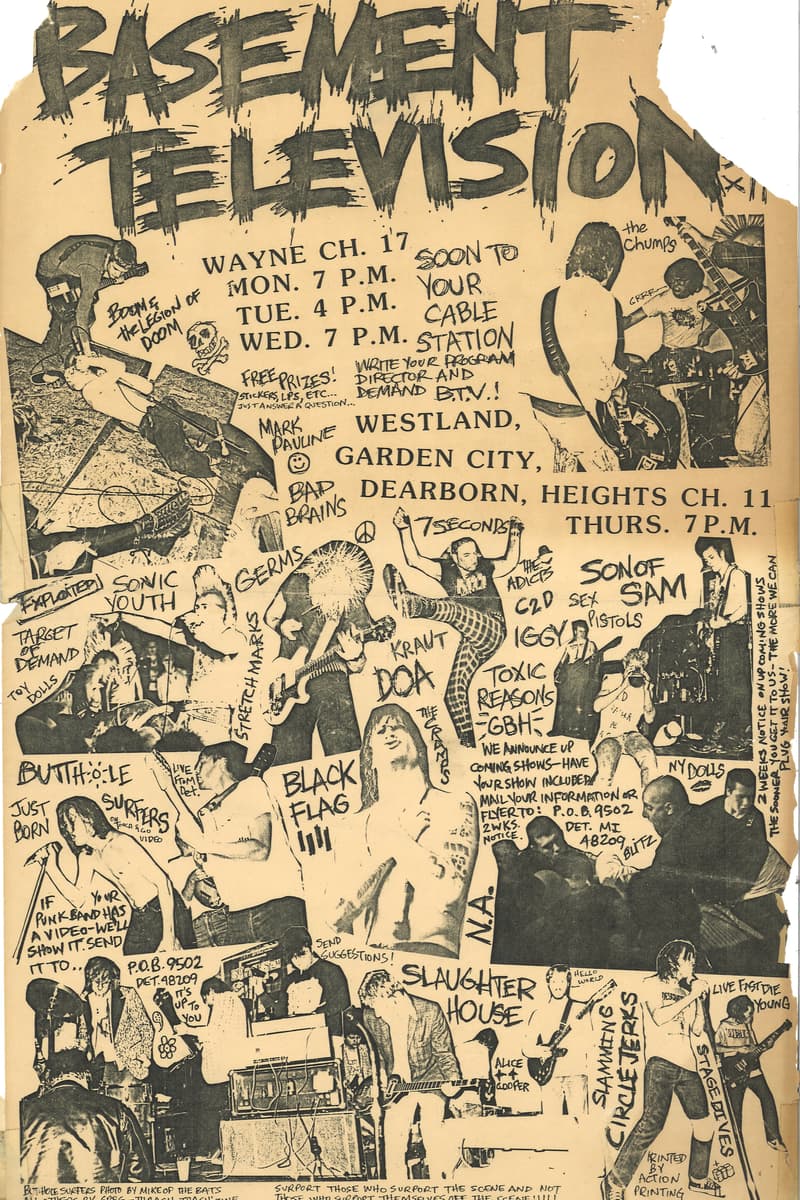 The Cramps, Blitz, Bad Brains, Germs, Sonic Youth - Wayne / Westland / Garden City / Dearborn Heights / Detroit, MI