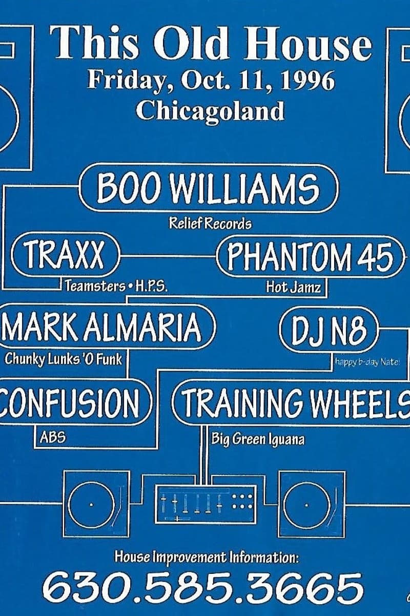 Phantom 45, Mark Almaria, Boo Williams, TRAXX, DJ N8 - at This Old House - Chicagoland, IL - Oct 11, 1996