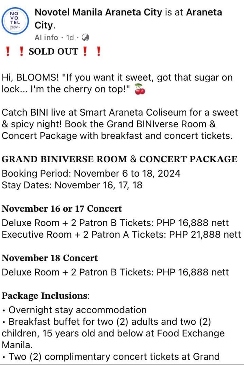 BINI - at Smart Araneta Coliseum - Manila - Nov 16, 2024