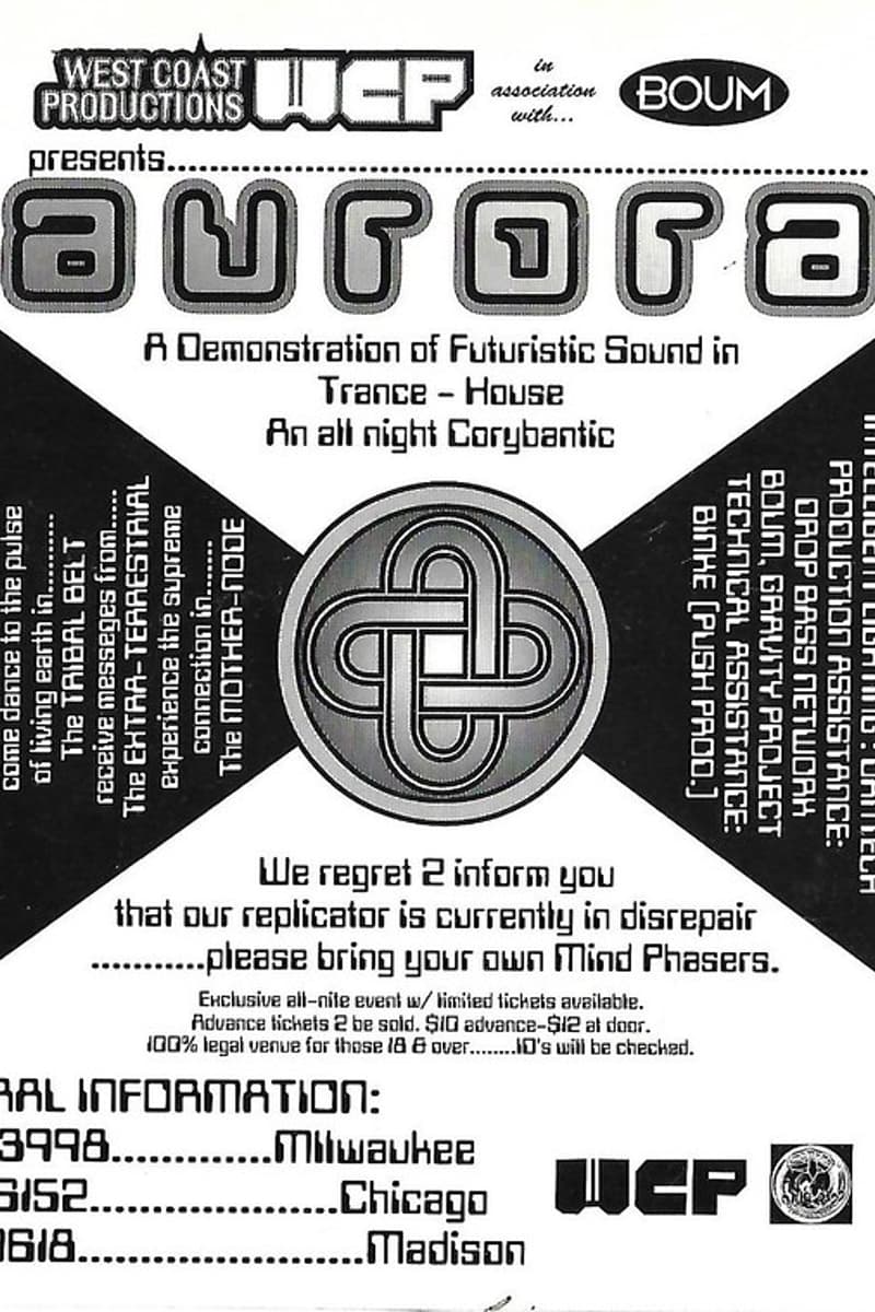 Tony Garcia, Miles Maeda, Adrenalize, DJ Worly, Blike - at Domed Theater (under a synthetic evening sky) - Madison, WI - Nov 27, 1993