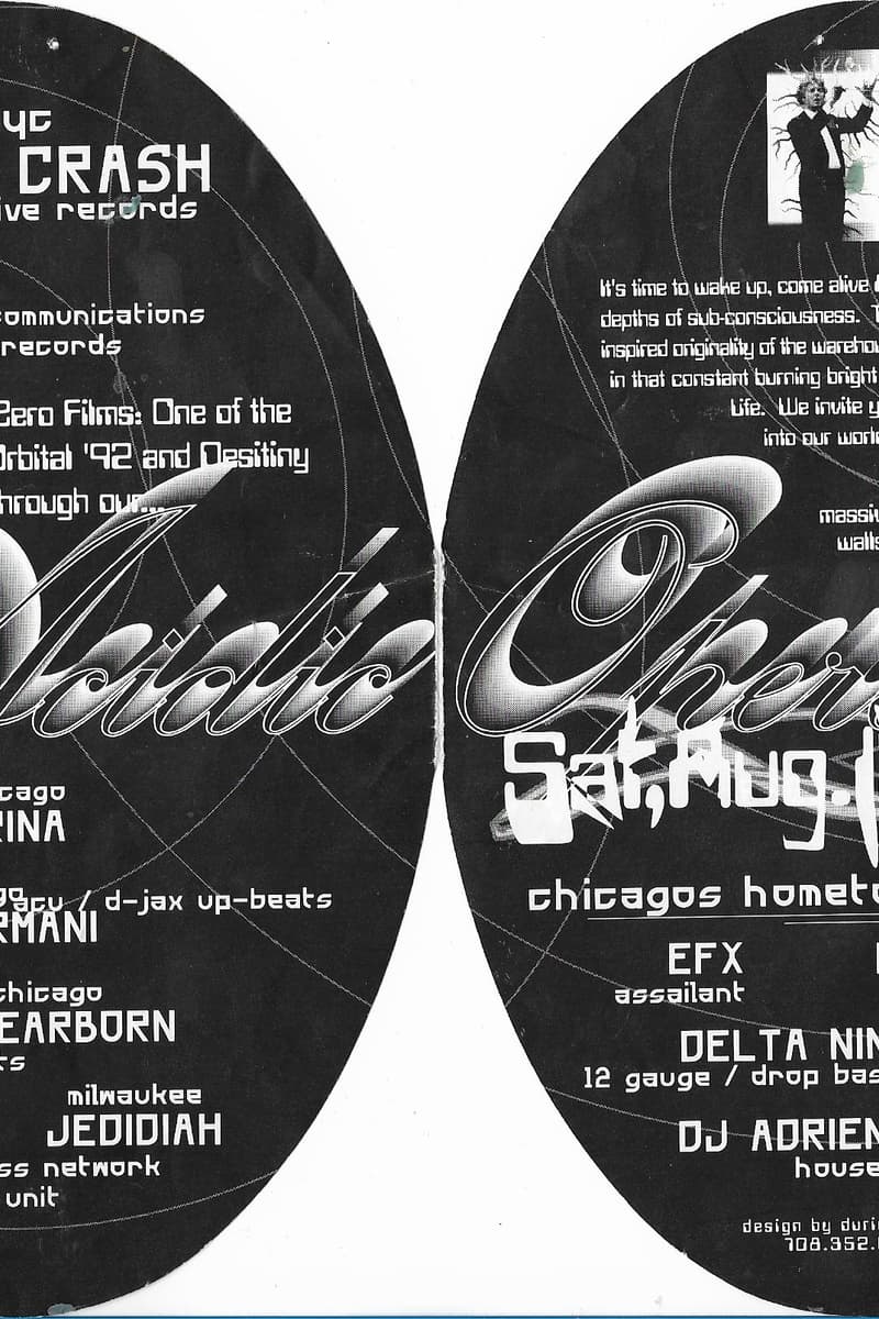 Phantom 45, Mark Farina, Jimmy Crash, Tron, DB - at Acidic Opera - Chicago, IL - Aug 13, 1999