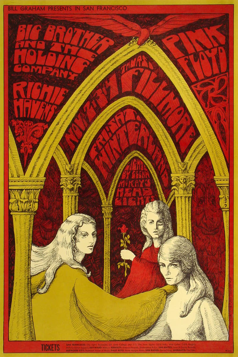 Pink Floyd, Big Brother and the Holding Company, Richie Havens - at Fillmore - San Francisco, CA