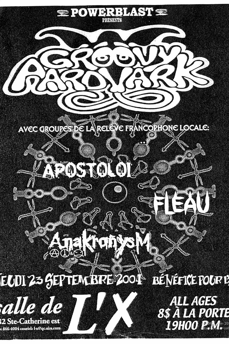 Apostoloi, A Groovy Aardvark, Fleau, Anakronysm - at Salle de L'X - Montreal - Sep 23, 2004