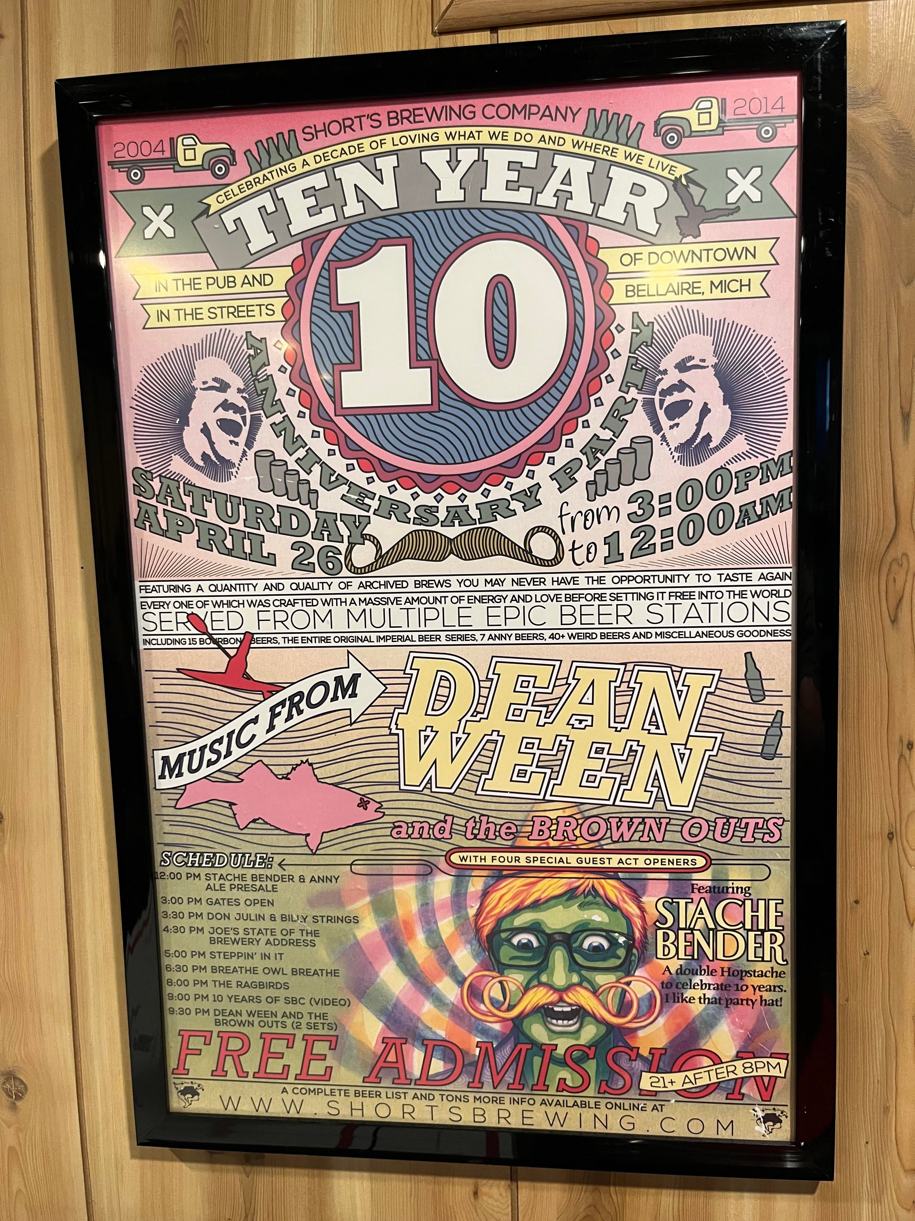 Stache Bender & Anny Ale Presale, The Ragbirds, Steppin' In It, Dean Ween and the Brown Outs, Breathe Owl Breathe - at Short's Brewing Company - Bellaire, MI - Apr 26, 2014