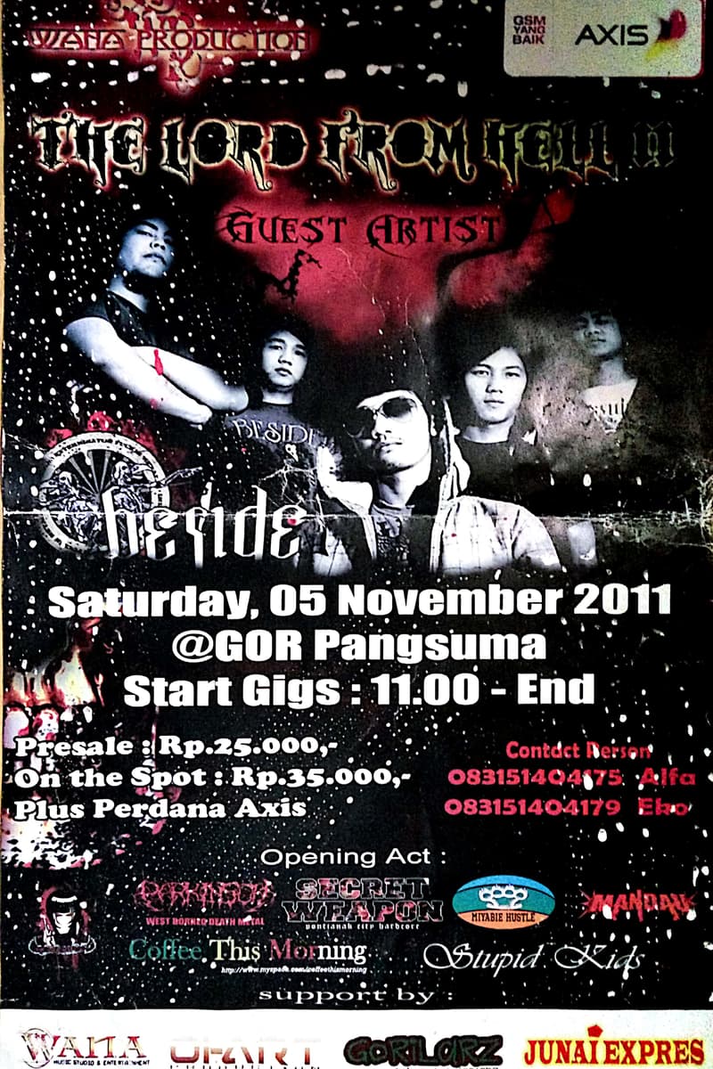 Miyabie Hustle, Secret Weapon, Stupid Kids, Parkinson, Beside - at GOR Pangsuma - Pontianak - Nov 5, 2011