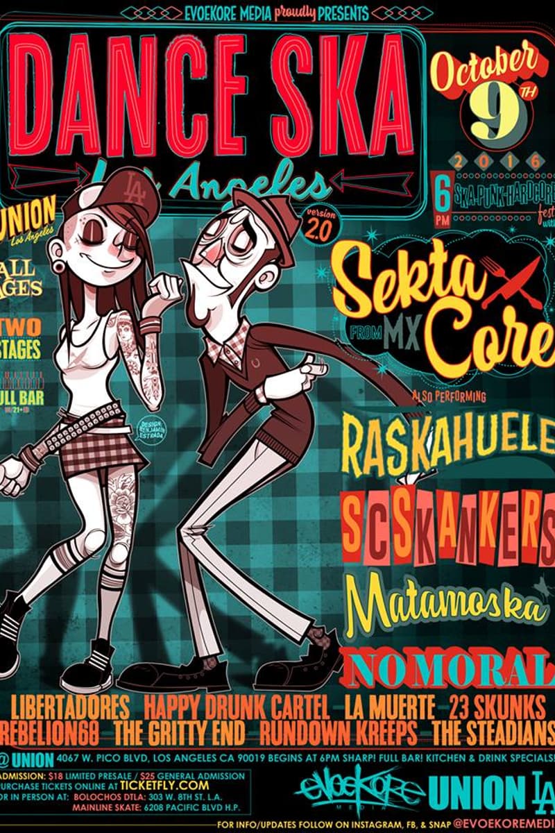 Matamoska, Rebelion68, The Steadians, Libertadores, Rundown Kreeps - at The Union Los Angeles - Los Angeles, CA - Oct 9, 2016