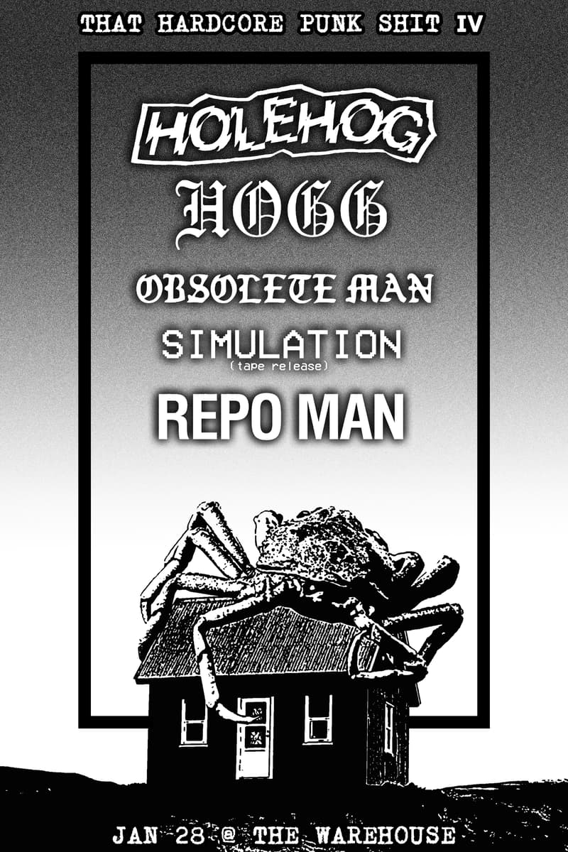 Hogg, Holehog, Obsolete Man, Simulation, Repo Man - at The Warehouse - Jan 28, 2024