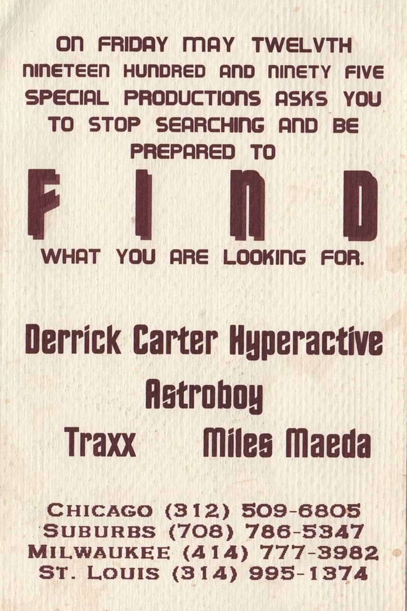 AstroBoy, TRAXX, Miles Maeda, Hyperactive, Derrick Carter - Chicago, IL - May 12, 1995