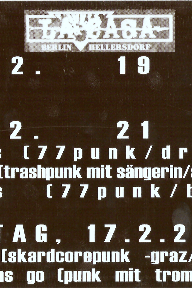 Shocks, venusshells, Green Means Go, barracuda, Do. 7.2. 19 Uhr film 'hass' - at La Casa - Berlin Hellersdorf