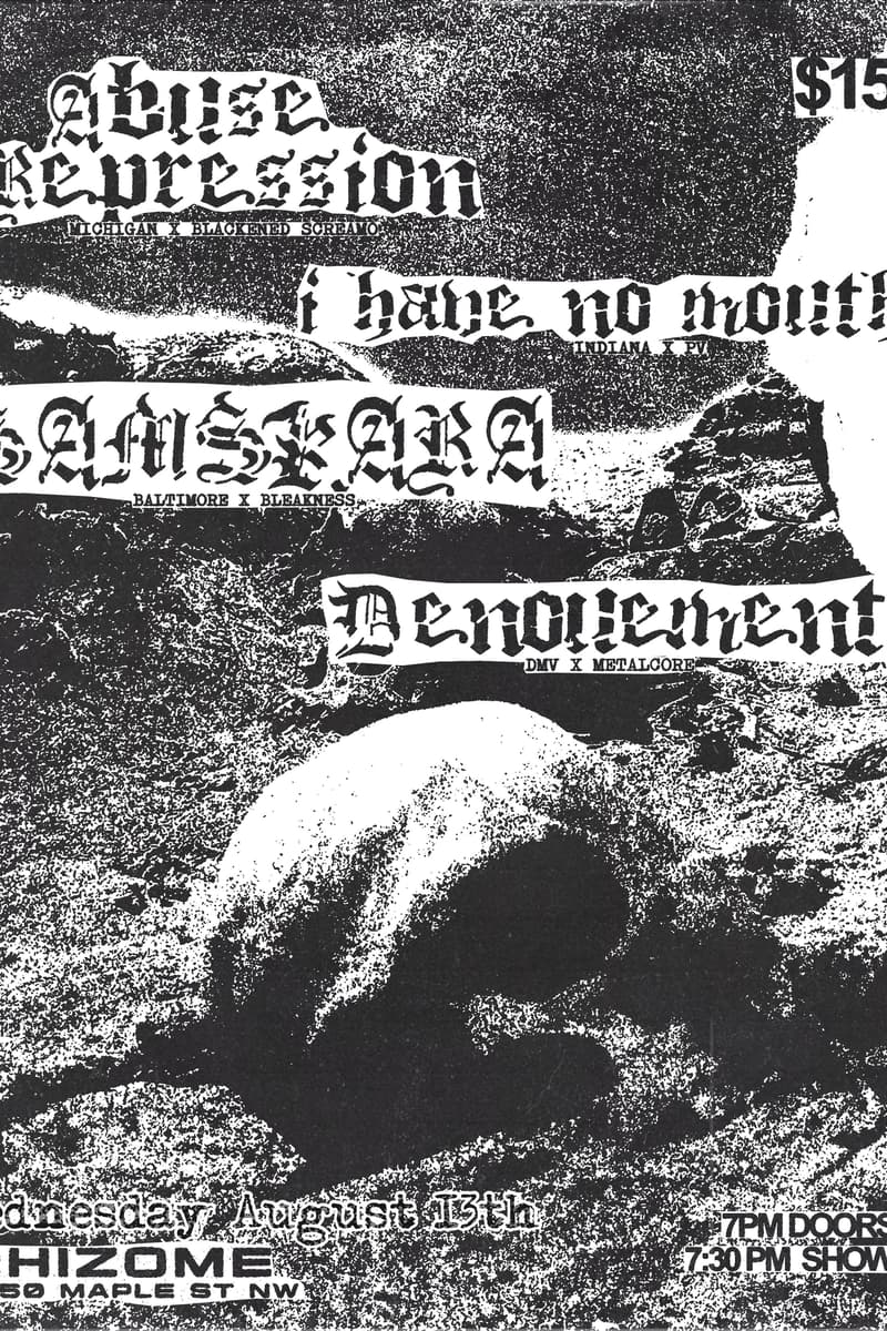 Denouement!, Samskara, Abuse Repression, I Have No Mouth - at Rhizome - Washington, DC - Aug 13, 2025