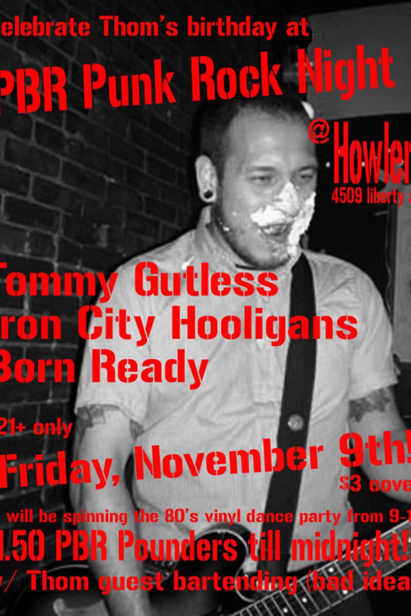 Iron City Hooligans, Born Ready, Tommy Gutless - at Howlers - Pittsburgh, PA - Nov 9, 2012
