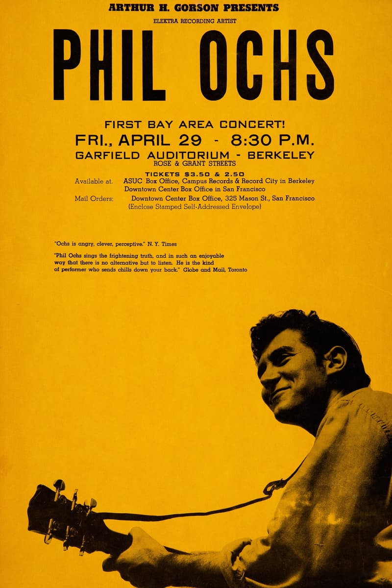 Phil Ochs - at Garfield Auditorium - Berkeley, CA