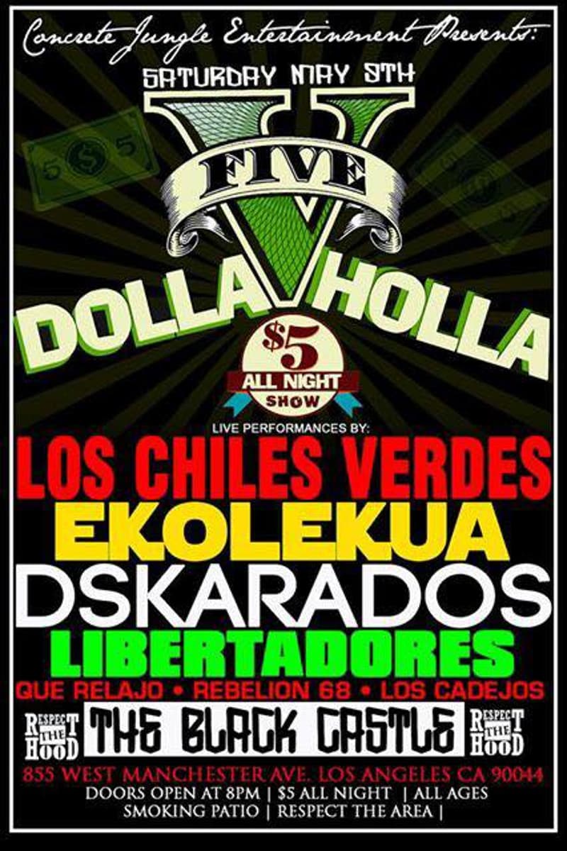 Que Relajo, Libertadores, Los Cadejos, Rebelion 68, Dskarados - at The Black Castle - Los Angeles, CA - May 3, 2014
