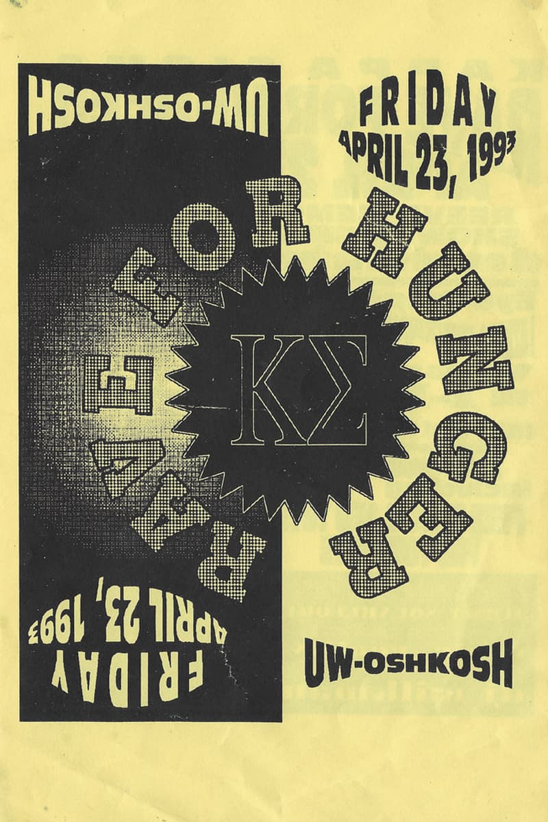 FOR HUNGER - at UW-Oshkosh - Oshkosh, WI - Apr 23, 1993