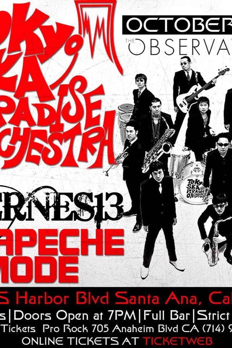 Tokyo Ska Paradise Orchestra, Viernes 13, Skapeche Mode - at The Observatory - Santa Ana, CA