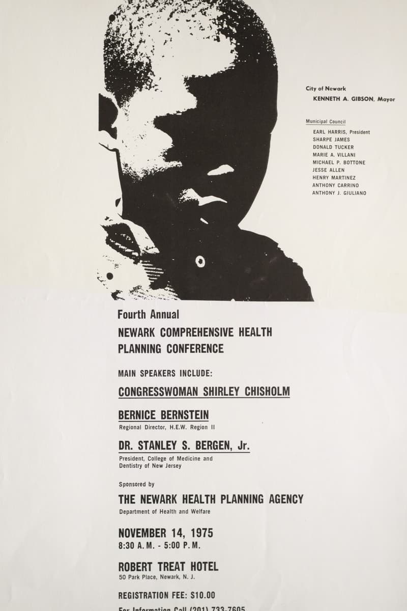 Bernice Bernstein, Dr. Stanley S. Bergen, Jr., Congresswoman Shirley Chisholm - at Robert Treat Hotel - Newark, NJ - Nov 14, 1975