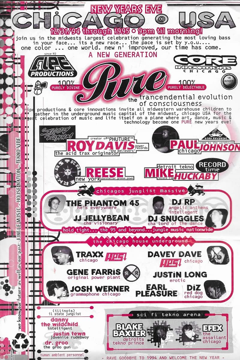 Danny The Wildchild, Davey Dave, Gene Farris, TRAXX, Justin Tewn - Chicago, IL - Dec 31, 1994