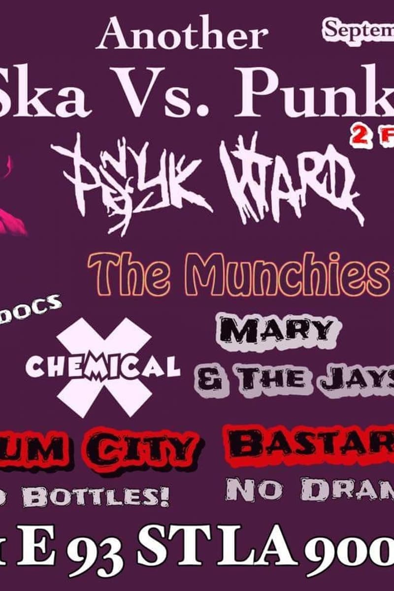 Chemical X, The Paradocs, Scum City Bastards, The Munchies, The DTs - Los Angeles, CA