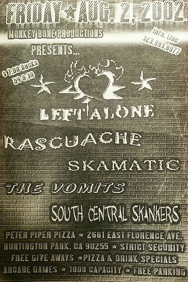 The Vomits, Skamatic, Rascuache, South Central Skankers, Left Alone - at Peter Piper Pizza - Huntington Park, CA - Aug 2, 2002