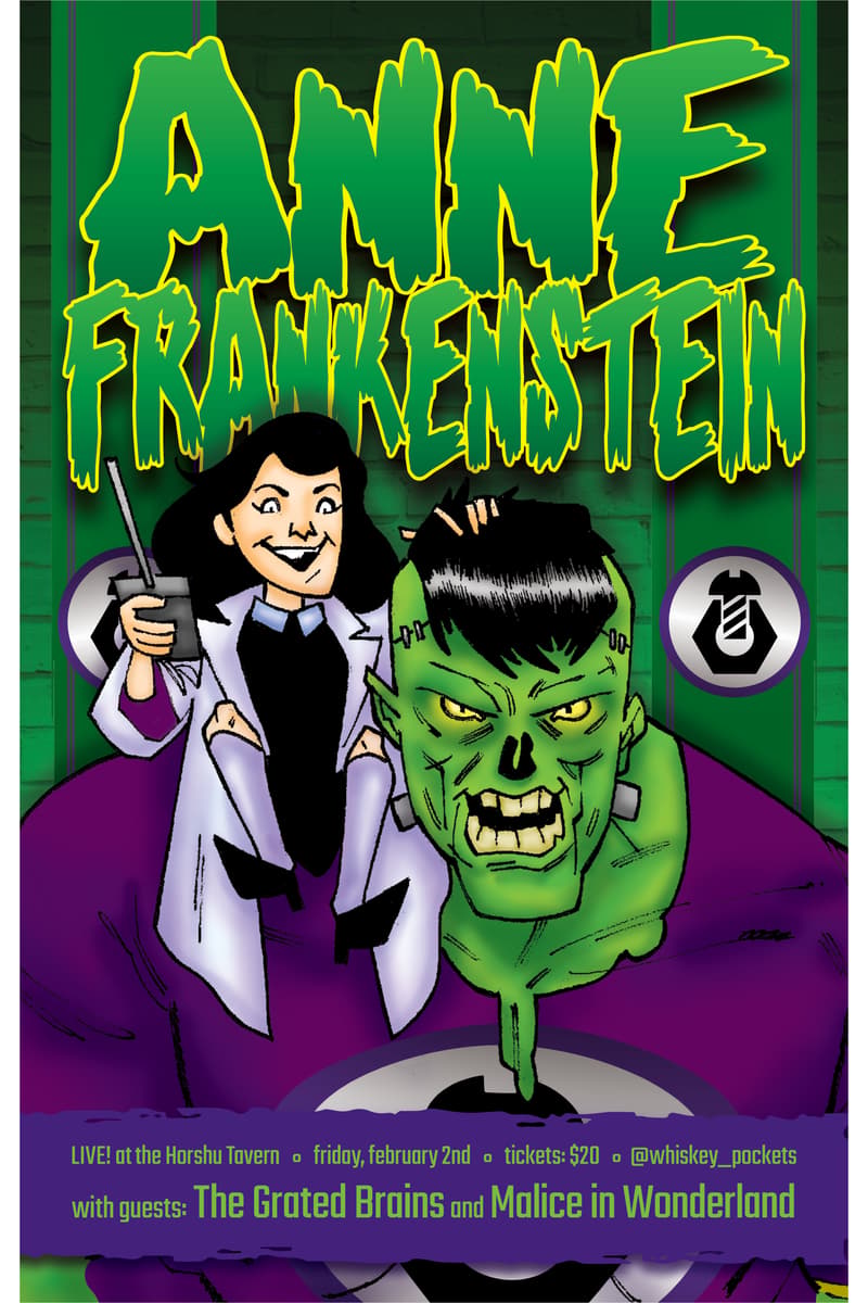 Malice in Wonderland, Anne Frankenstein, The Grated Brains - at Horshu Tavern - Feb 2, 2024