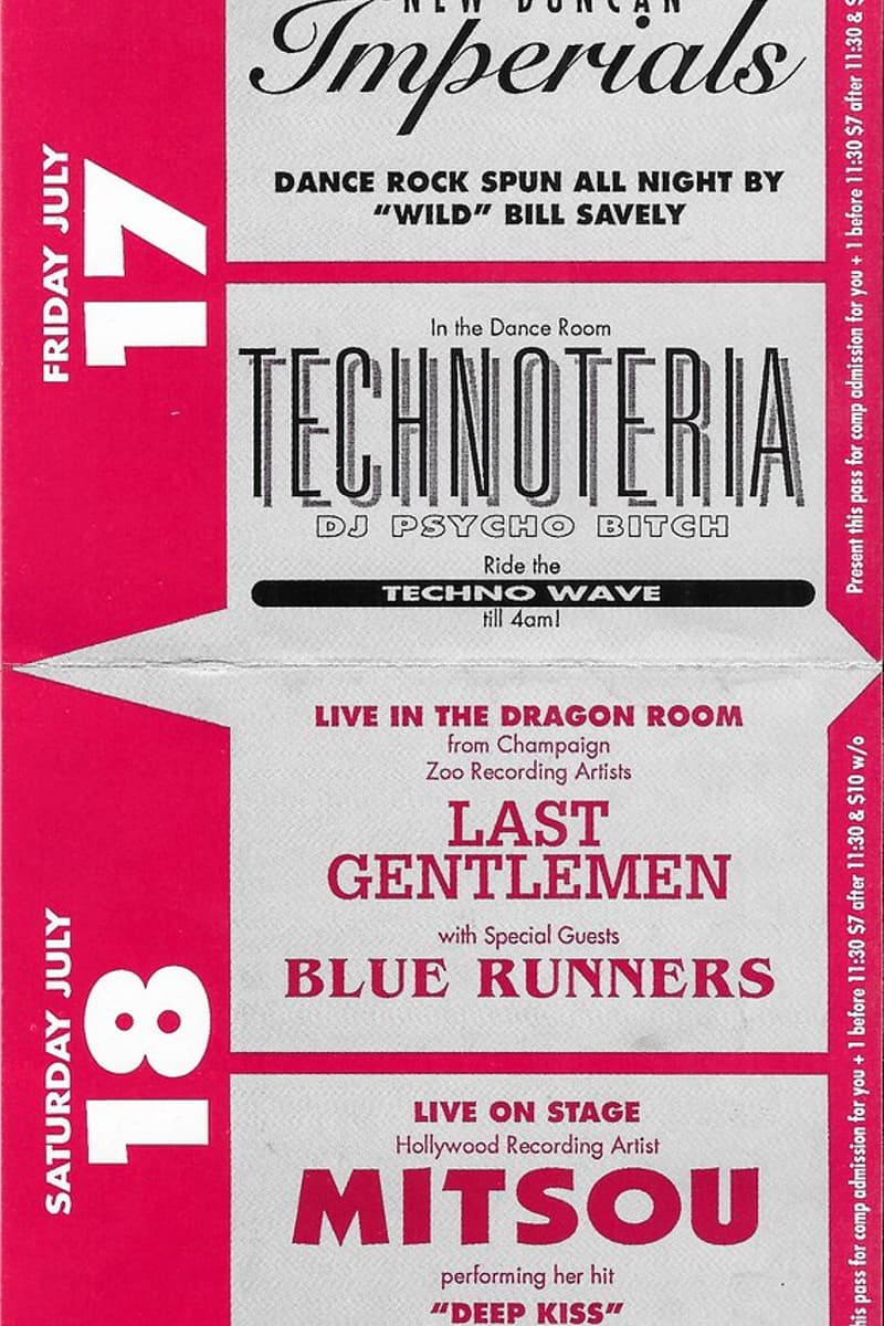Blue Runners, New Duncan Imperials, DJ Psycho Bitch, Mitsou, Technoteria - at The Dragon Room / Dance Room - Champaign, IL