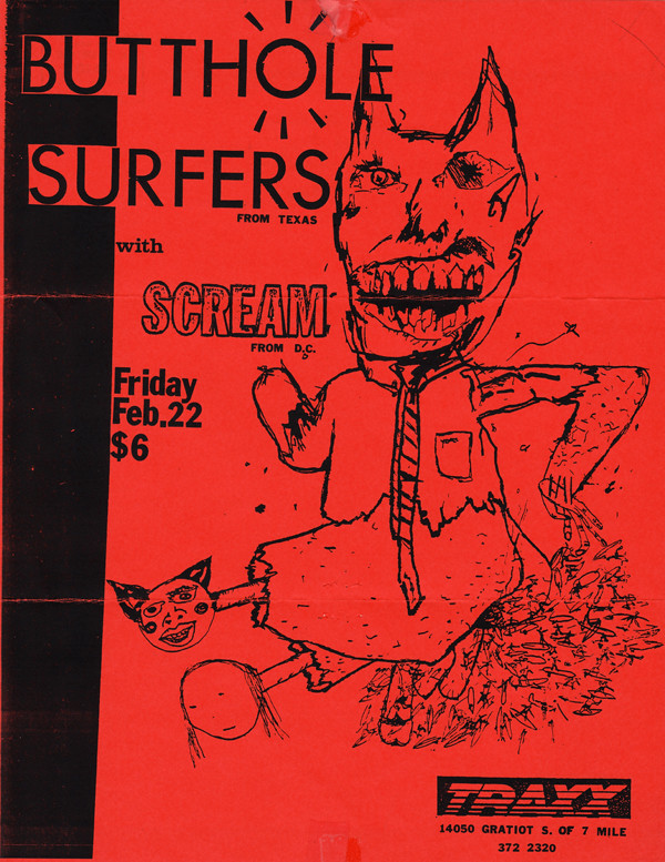 Butthole Surfers, Scream - at Trays - Detroit, MI