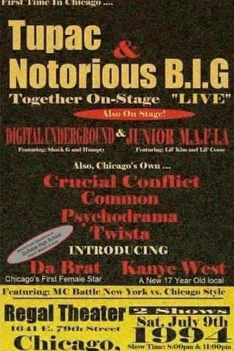 Kanye West, Notorious B.I.G, Twista, Digital Underground, Crucial Conflict - at Regal Theater - Chicago, IL - Jul 9, 1994