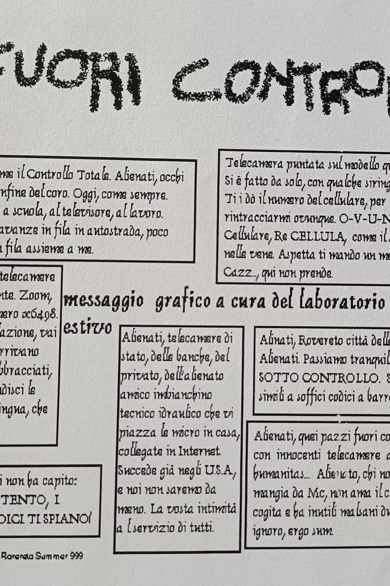 at Laboratorio Autogestito Cyrano - Rovereto - Jul 1, 1999