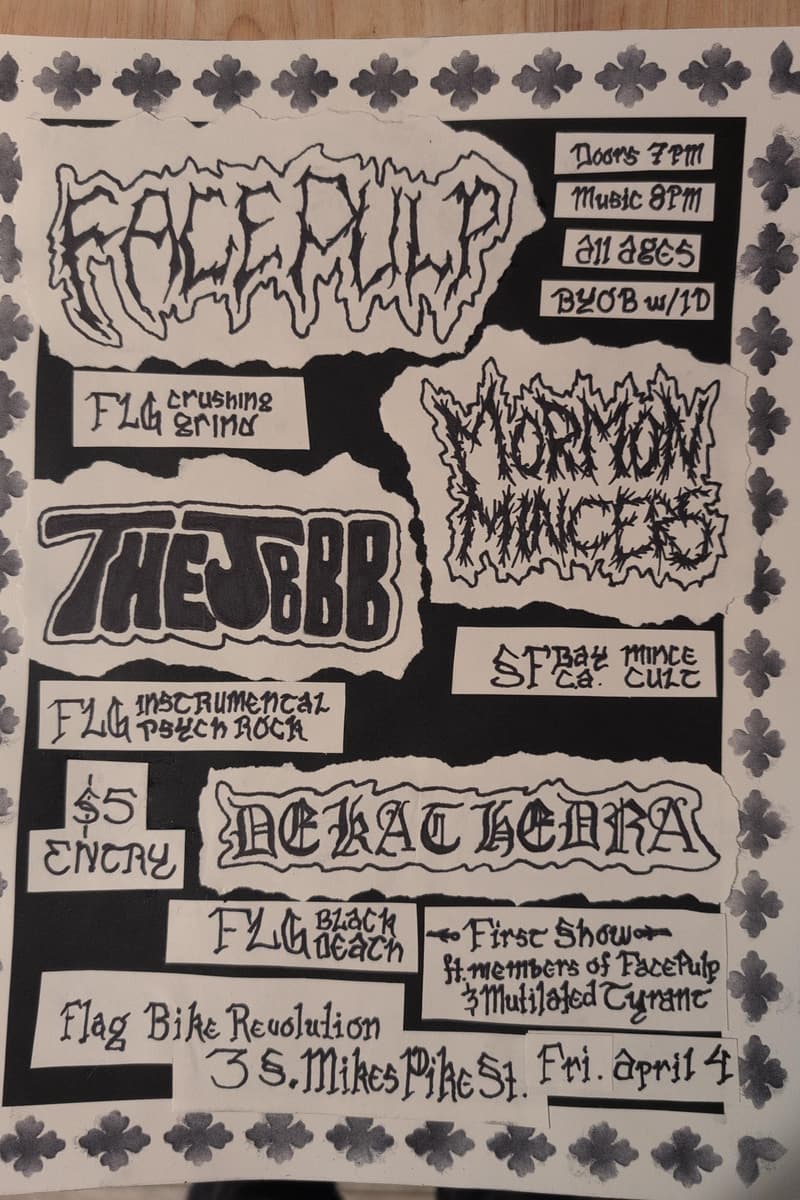 Mormon Mincers, FacePulp, Dekathedra, The JBBB - at Flag Bike Revolution