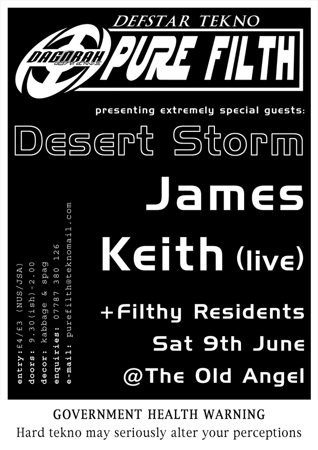 Keith, James, Filthy Residents, Desert Storm - at The Old Angel - Nottingham