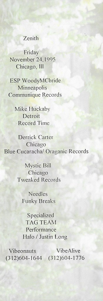 Halo, Needles, Specialized, Justin Long, ESP WoodyMCbride - at Zenith - Chicago, IL - Nov 24, 1995