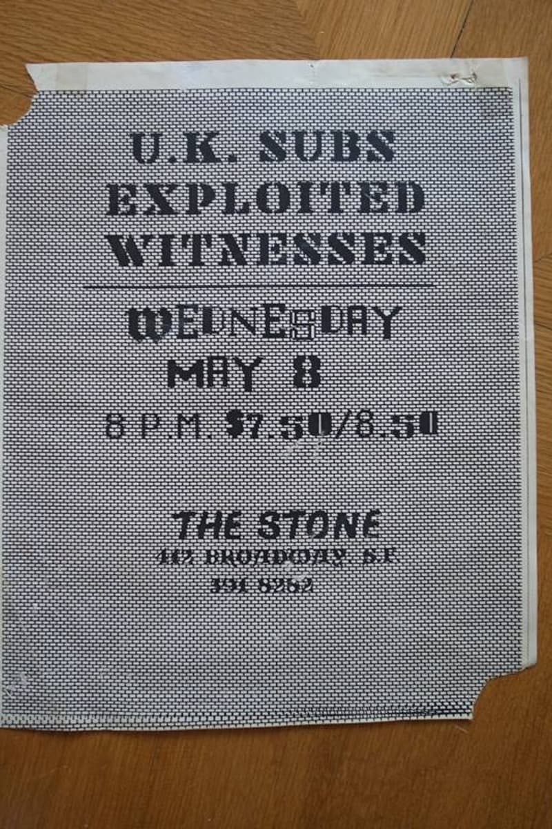 Witnesses, U.K. Subs, Exploited - at The Stone - San Francisco, CA