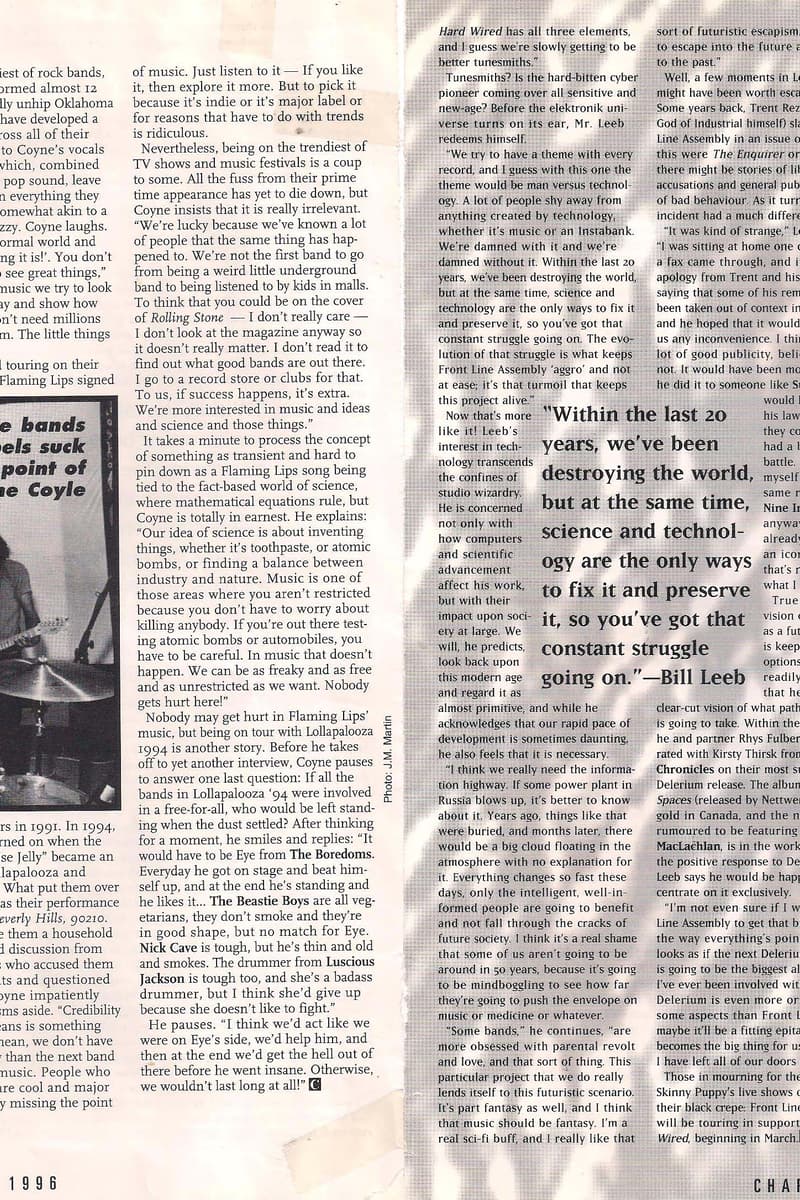 Death and Horror Inc., Numb, Ministry, Nine Inch Nails, Nick Cave - Toronto, ON - Feb 1, 1996