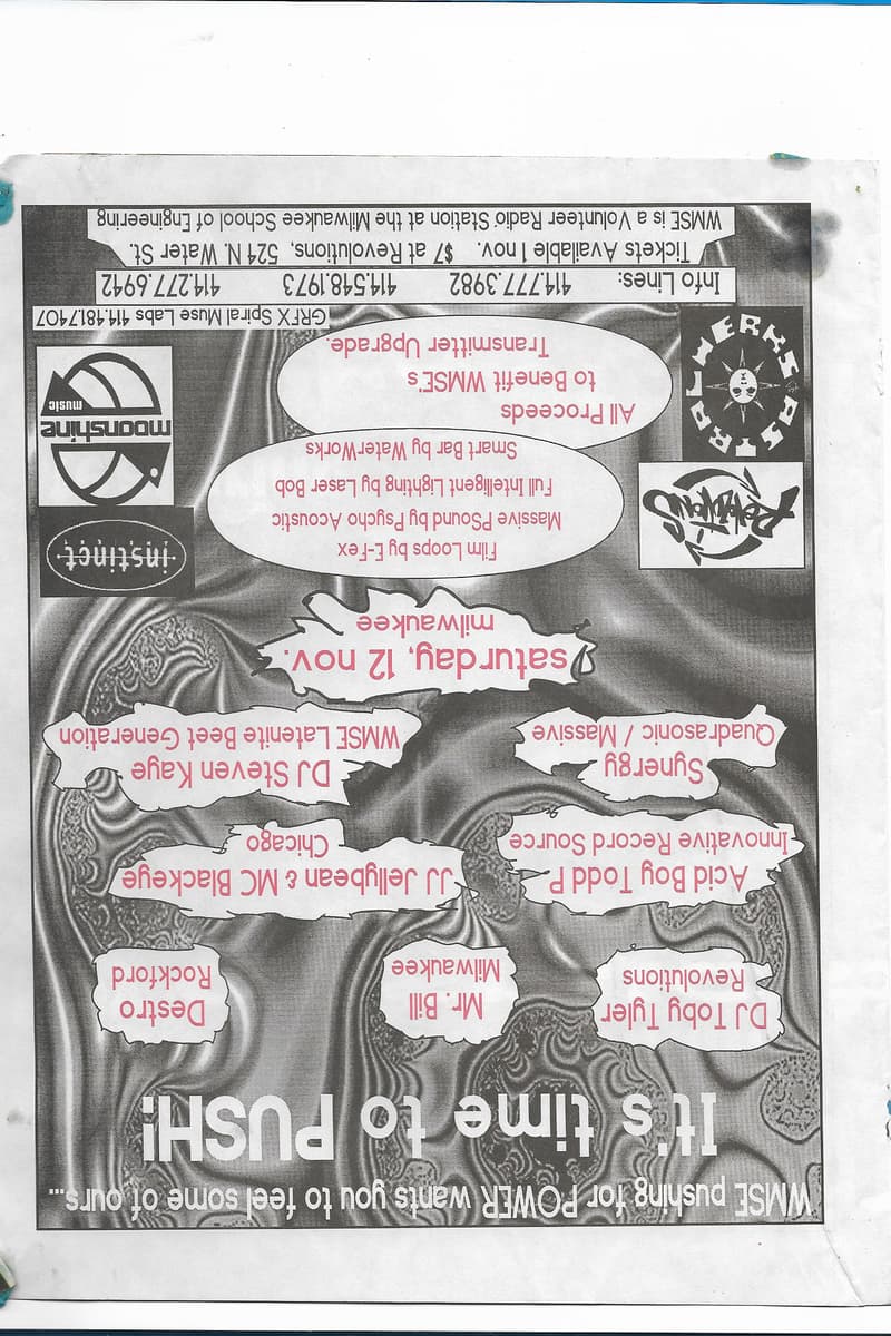 JJ Jellybean & MC Blackeye, DJ Steven Kaye, Destro, Acid Boy Todd P, Psycho Acoustic - at Revolutions - Milwaukee, WI - Nov 12, 1994