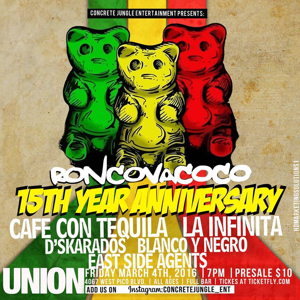 La Infinita, Roncovacoco, Blanco Y Negro, East Side Agents, D'Skarados - at Union - Los Angeles, CA - Mar 4, 2016