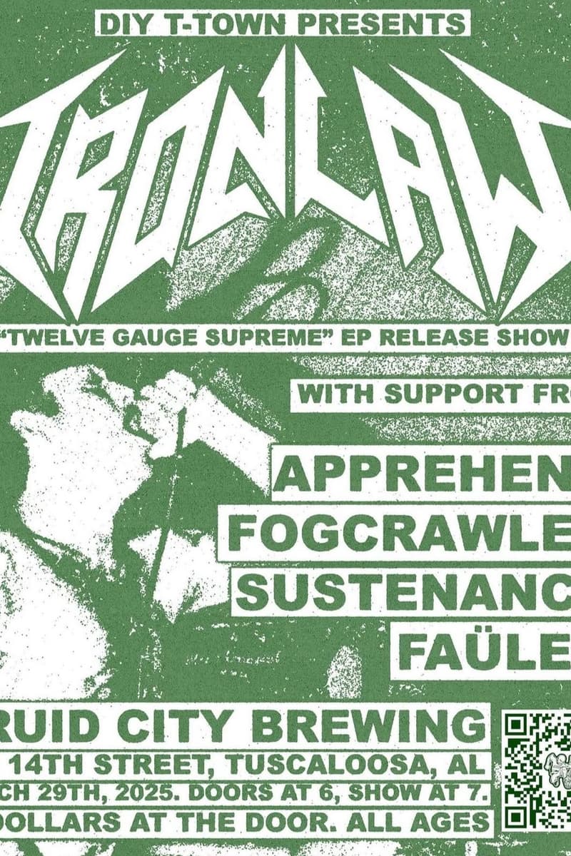 Iron Claw, Sustenance, Fogcrawler, Faülen, Apprehend - at Druid City Brewing - Tuscaloosa, AL - Mar 29, 2025