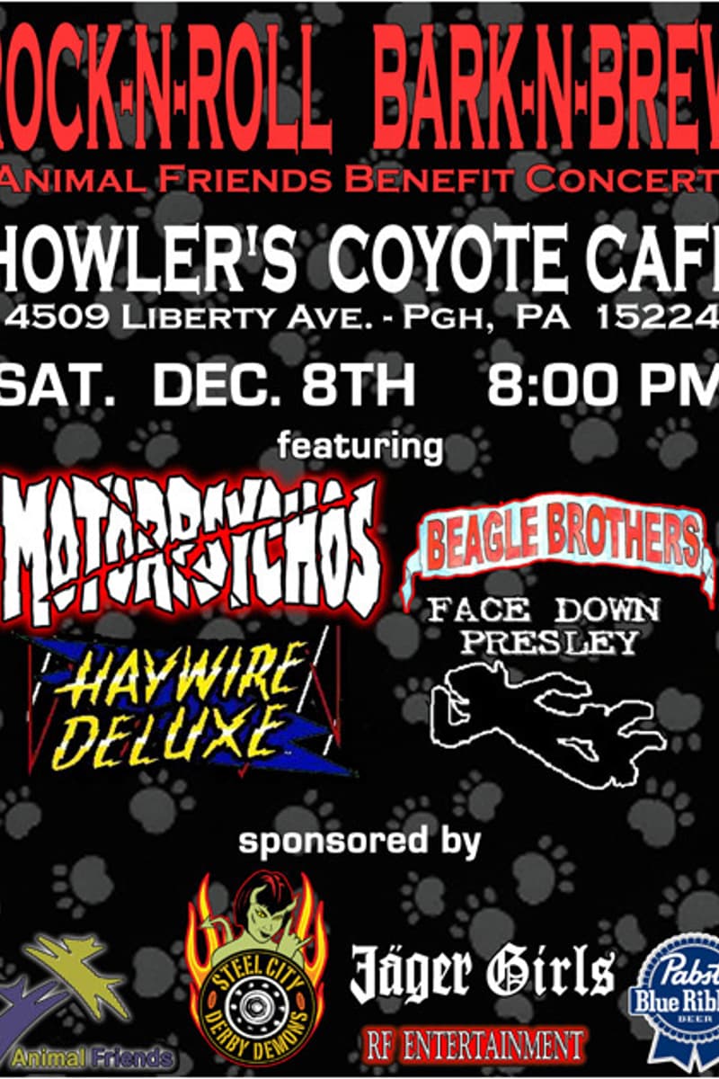 Face Down Presley, Beagle Brothers, Haywire Deluxe, Motorpsychos - at Howler's Coyote Cafe - Pittsburgh, PA - Dec 8, 2007