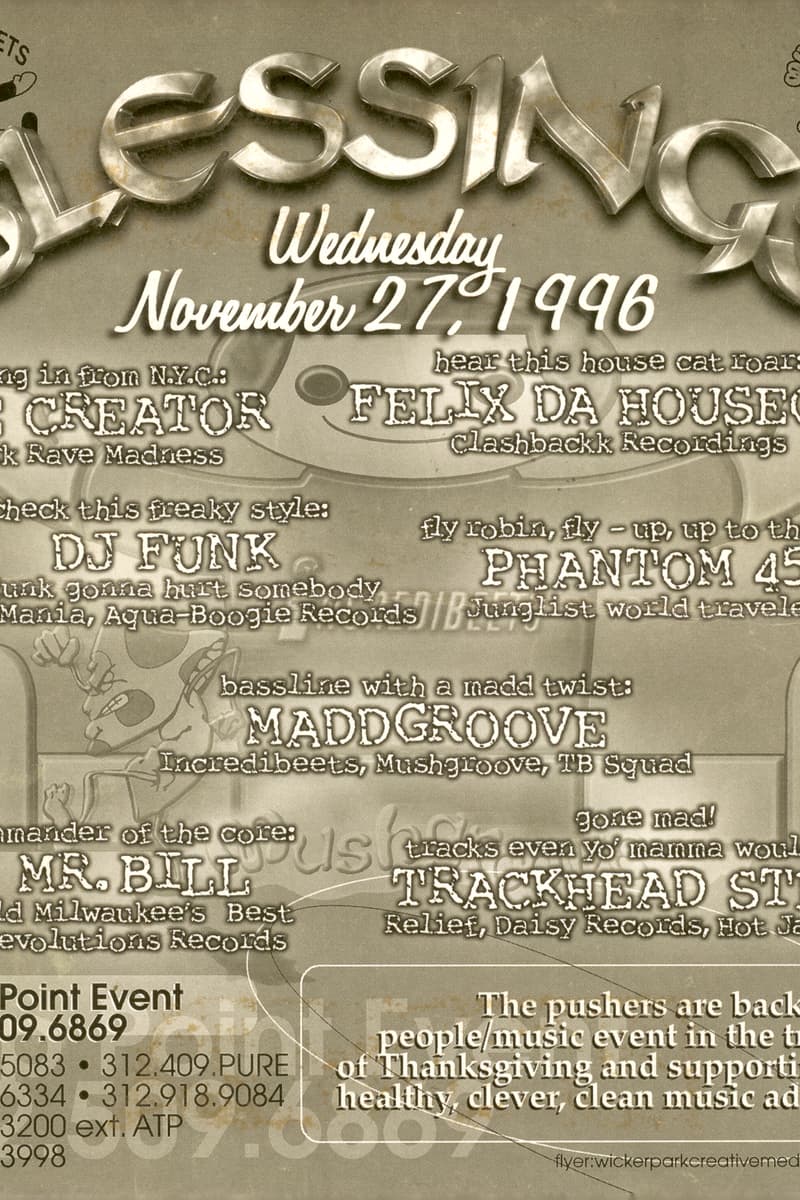 Phantom 45, The Creator, Trackhead Steve, Felix Da Housecat, Mr. Bill - at Map Point Event - Chicago, IL - Nov 27, 1996