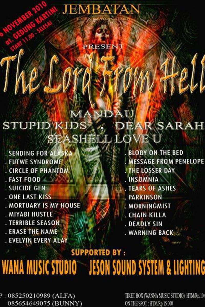 Mortuary Is My House, Morningmist, Circle of Phantom, Warning Back, Stupid Kids - at Gedung Kartini - Nov 6, 2010