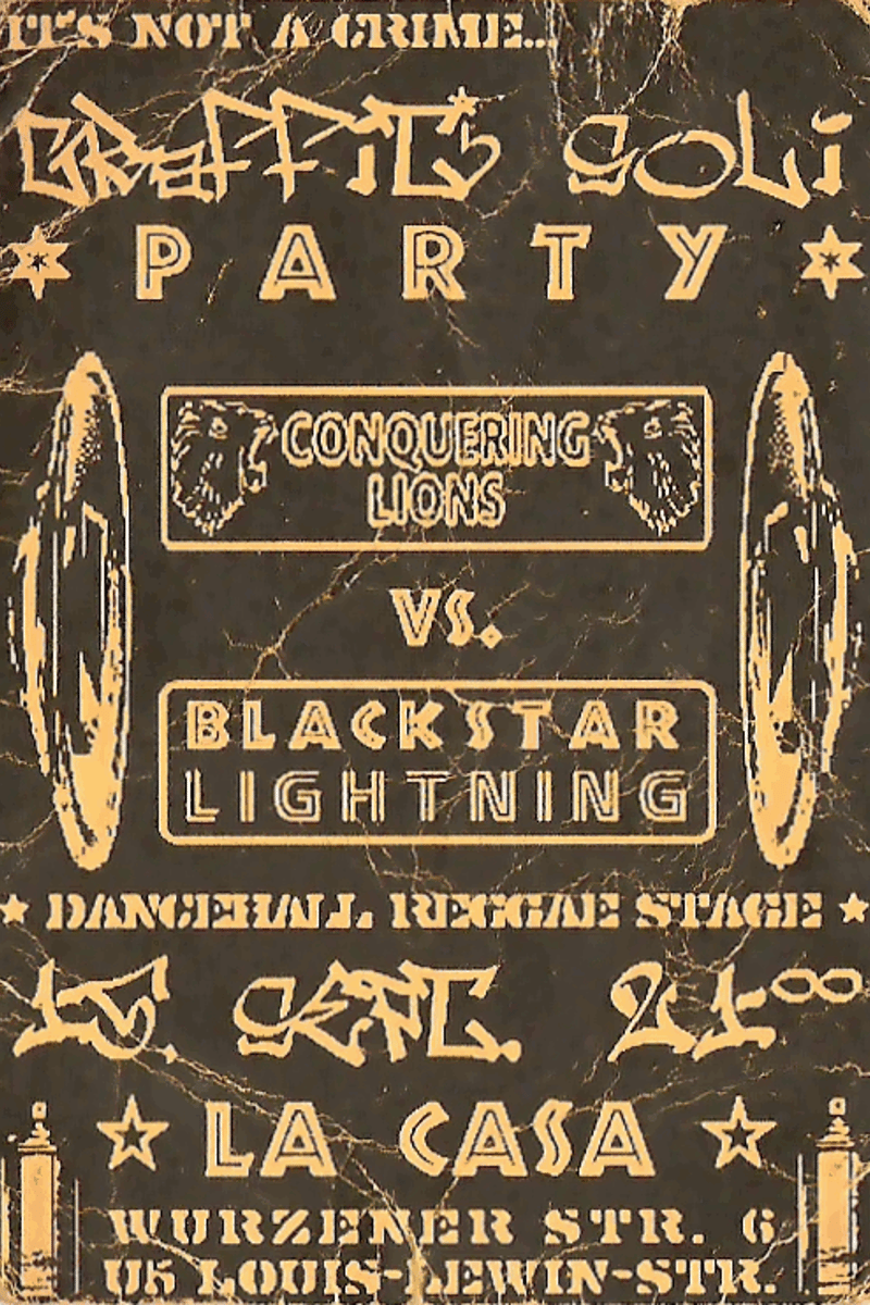 It's Not A Crime..., Blackstar Lightning, Conquering Lions, Dancehall Reggae Stage, Conquering Lions vs. Blackstar Lightning - at La Casa - Berlin - Sep 15, 2001