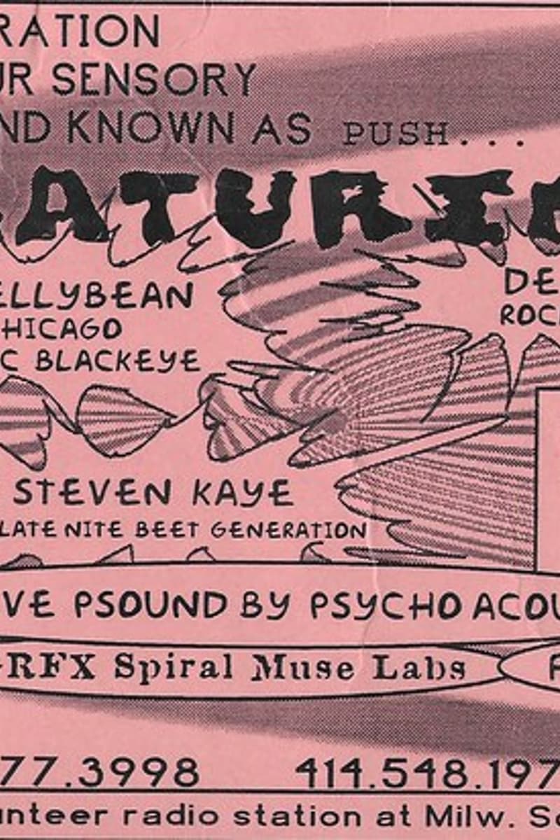 DJ Steven Kaye, Synergy Quadrasonic Massive, Destro, MC Blackeye, Acid Boy Todd P - at PUSH - Milwaukee, WI - Nov 12, 1994