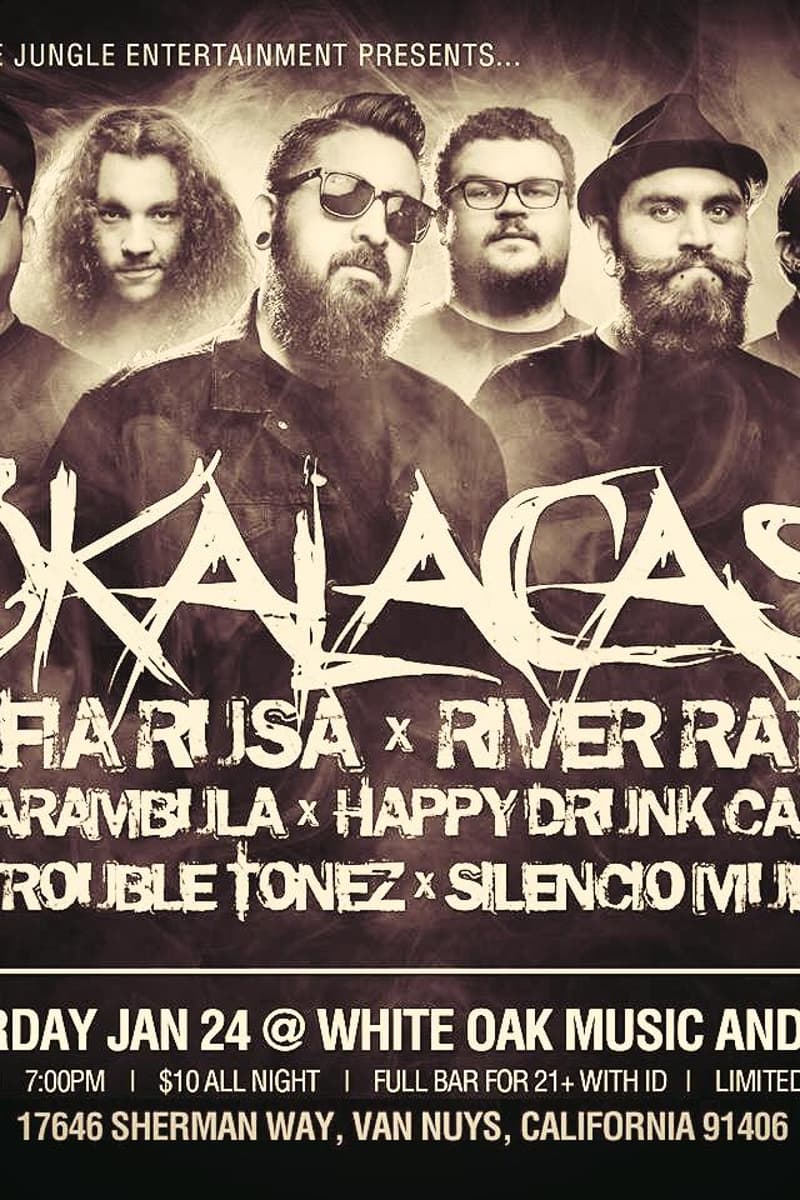 Silencio Muerto, Los Arambula, Mafia Rusa, Okalacas, River Ratts - at White Oak Music and Arts - Van Nuys, CA - Jan 24, 2015