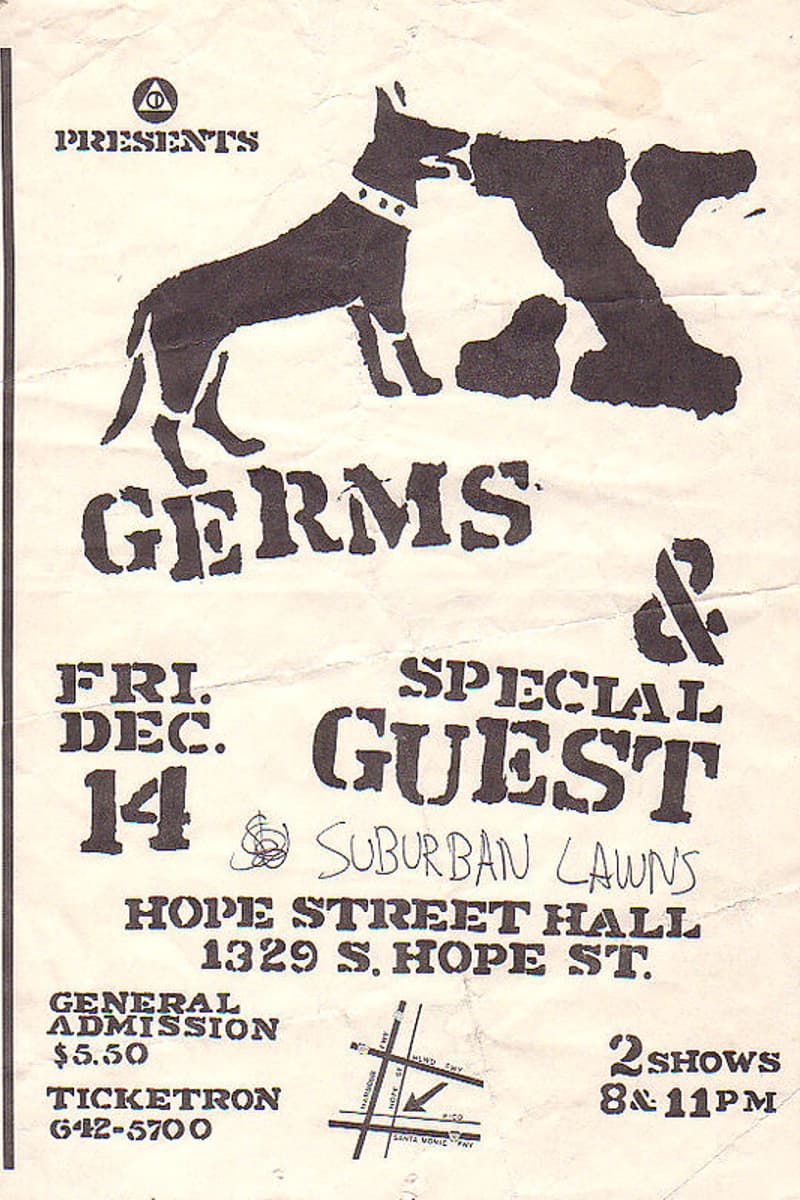 Suburban Lawns, Germs - at Hope Street Hall - Los Angeles, CA - Dec 14, 1979