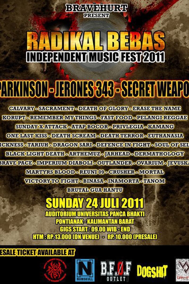 Death Scream, Martyrs Blood, Crusher, Secret Weapon, Reuni 09 - Pontianak, Kalimantan Barat - Jul 24, 2011