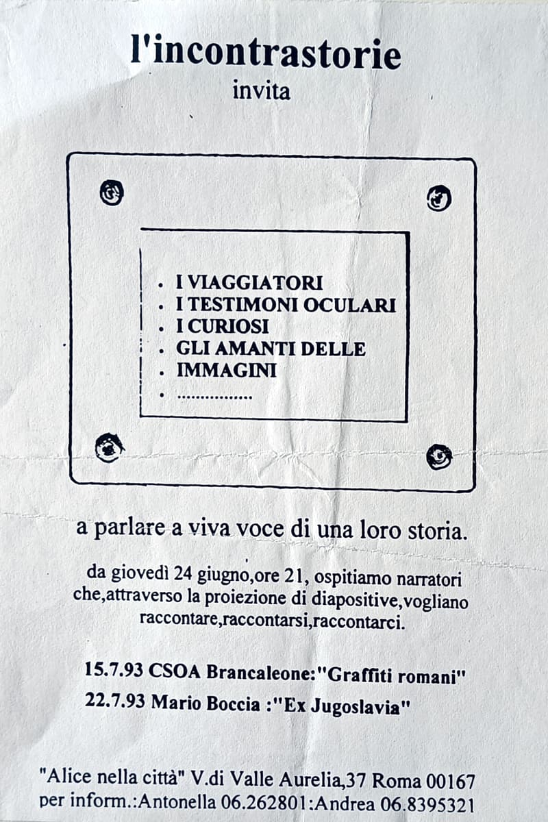 CSOA Brancaleone, Mario Boccia - at Alice nella città - Roma - Jun 24, 1993